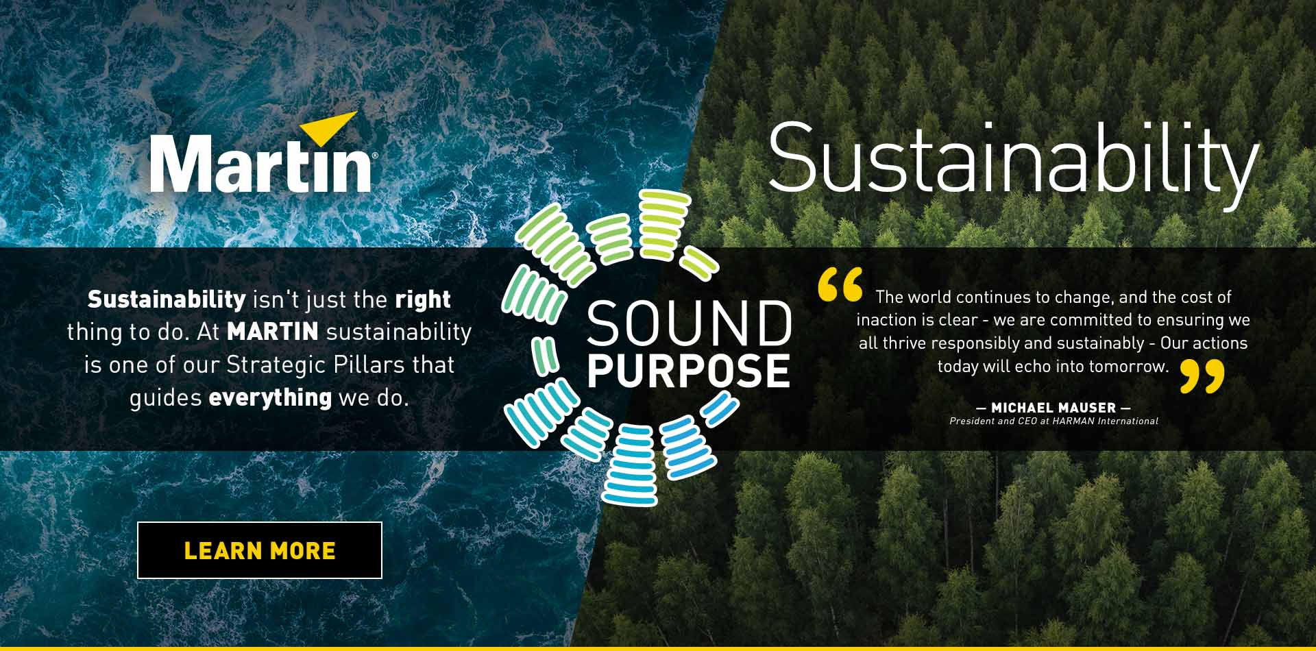 Martin/Harman Sustainability Banner